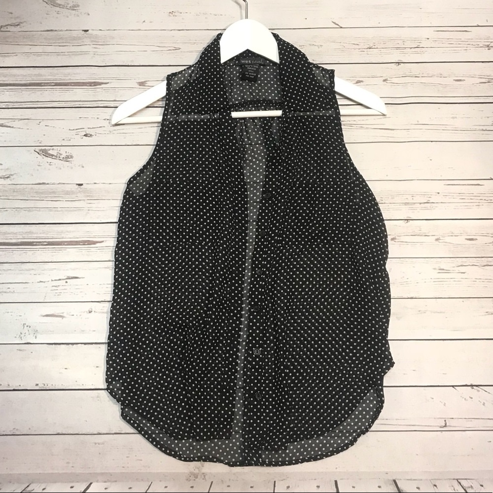 Polka Dot Button Up Tank